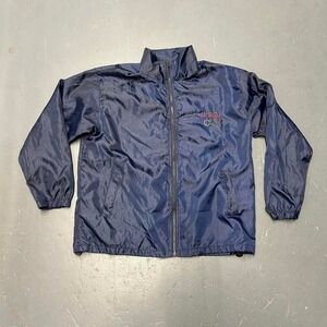 Vintage y2k team USA Olympics zip up nylon embroidered wind breaker track Jacket